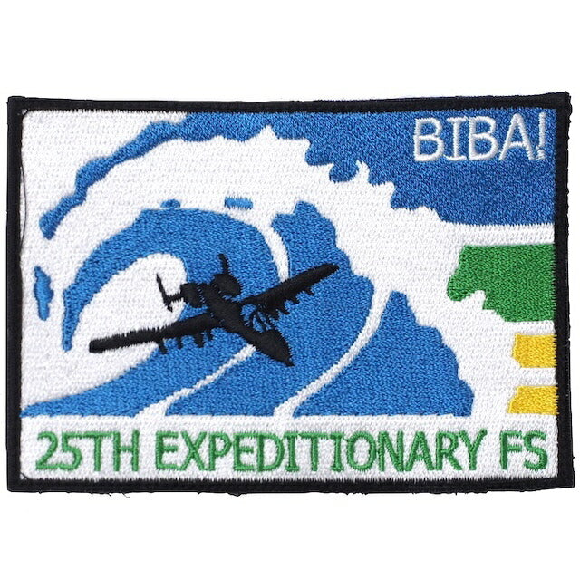 Military Patch（ミリタリーパッチ）25TH EXPEDITIONARY FS [BIBA!] [フック付き]【レターパックプラス対応】【レターパックライト対応】