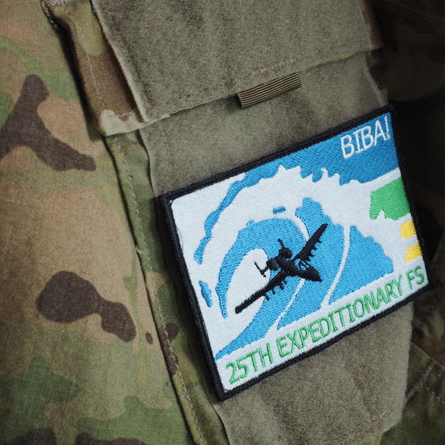 Military Patch（ミリタリーパッチ）25TH EXPEDITIONARY FS [BIBA!] [フック付き]【レターパックプラス対応】【レターパックライト対応】
