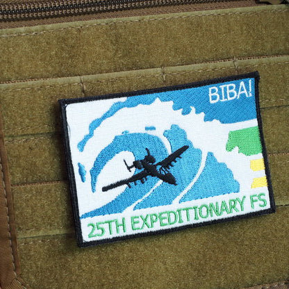 Military Patch（ミリタリーパッチ）25TH EXPEDITIONARY FS [BIBA!] [フック付き]【レターパックプラス対応】【レターパックライト対応】