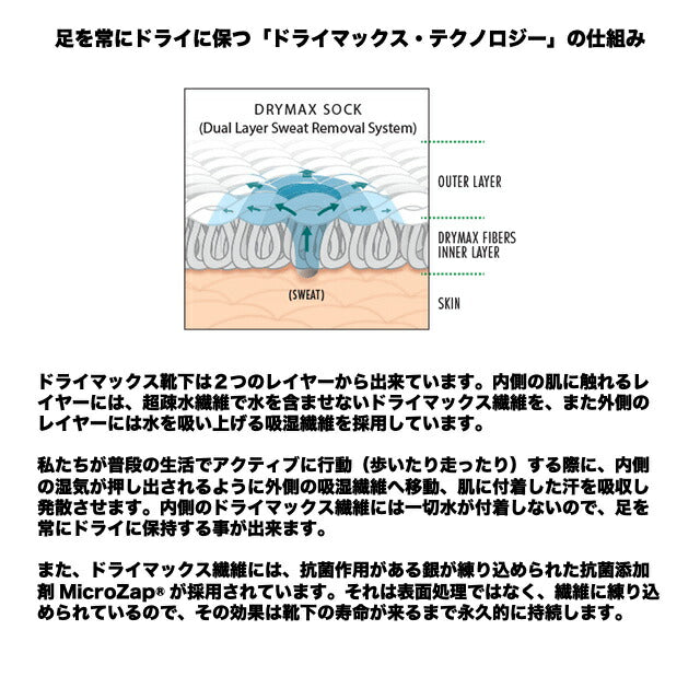 DRYMAX（ドライマックス）PT Mini Crew Sock [ミリタリーライン][Black、White]【レターパックプラス対応】【レターパックライト対応】