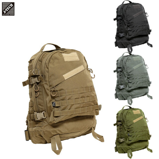 J-TECH（ジェイテック）TYPE D-3 LARGE MOLLE ASSAULT BACKPACK 3DAYS（3泊適用）タクティカル バックパック [4色]【中田商店】