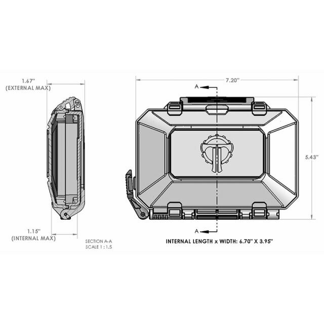 THYRM DarkVault Critical Gear Case Comms Non blocking [4 colors] Waterproof gear case [Letter Pack Plus compatible]
