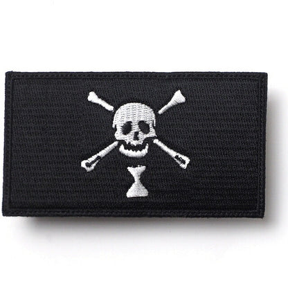 Military Patch Emanuel Wynn Jolly Roger FLAG PATCH Emanuel Wynn Jolly Roger Pirate Flag Patch [with hook] [Letter Pack Plus compatible] [Letter Pack Lite compatible]