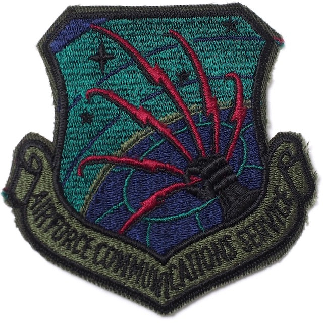 Military Patch（ミリタリーパッチ）AIR FORCE COMMUNICATIONS COMMAND サブデュード カットエッジ【レターパックプラス対応】【レターパックライト対応】