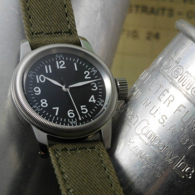 MRC WATCH CO. (Montrerolloi) USARMY AIR FORCE TYPE A-11 Pilot Watch 12 Hours [Black Dial] [Quartz] [WW2 REPLICA] [Nakata Shoten]