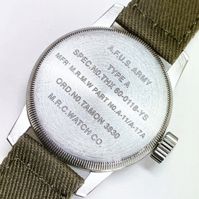 MRC WATCH CO. (Montrerolloi) USARMY AIR FORCE TYPE A-11 Pilot Watch 12 Hours [Black Dial] [Quartz] [WW2 REPLICA] [Nakata Shoten]