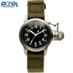 M.R.C. WATCH CO.（モントルロロイ）U.S.NAVY BUSHIPS アメリカ海軍 艦艇用腕時計 12時間ブラックダイアル [クォーツ][WW2 REPLICA][黒文字盤][A-2201]【中田商店】