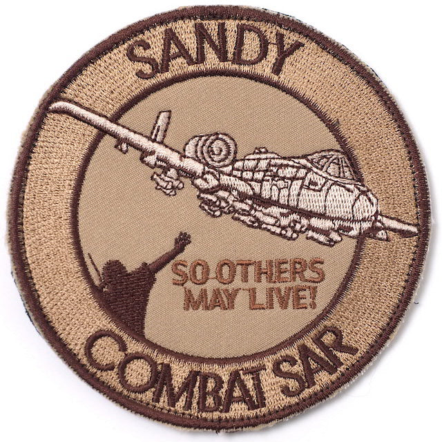Military Patch（ミリタリーパッチ）SANDY COMBAT SAR デザート [フック付き]【レターパックプラス対応】【レターパックライト対応】