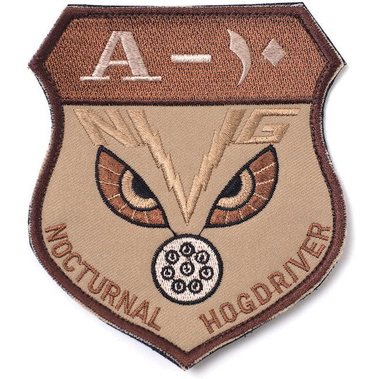 Military Patch NOCTURNAL HOGDRIVER A-10 Desert [Arabic version] [With hook] [Letter Pack Plus compatible] [Letter Pack Light compatible]