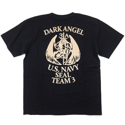 Military Style NAVY SEAL TEAM 3 ALPHA PLATOON [DARK ANGEL] Short sleeve T-shirt [2 colors] [Letter Pack Plus compatible]
