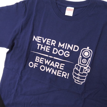 Military Style NEVER MIND THE DOG BEWARE OF OWNER! Short sleeve T-shirt [4 colors] [Letter Pack Plus compatible]