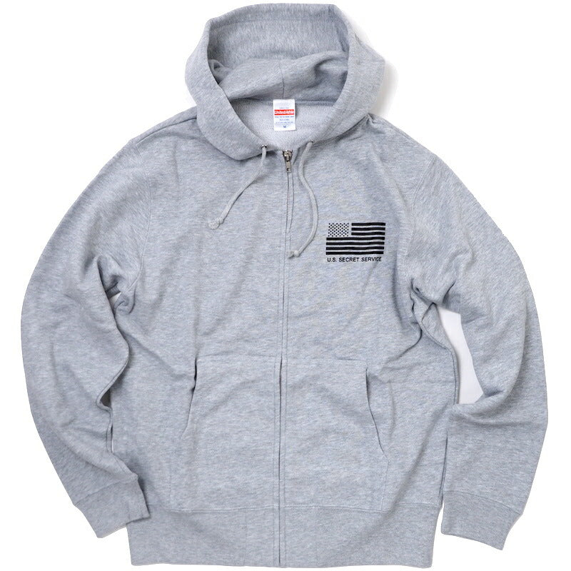【クリアランスSALE】Military Style（ミリタリースタイル）U.S. SECRET SERVICE POLICE ZIP PARKA シークレットサービス ポリス フルジップ パーカー 10オンス [2色]
