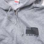 【クリアランスSALE】Military Style（ミリタリースタイル）U.S. SECRET SERVICE POLICE ZIP PARKA シークレットサービス ポリス フルジップ パーカー 10オンス [2色]