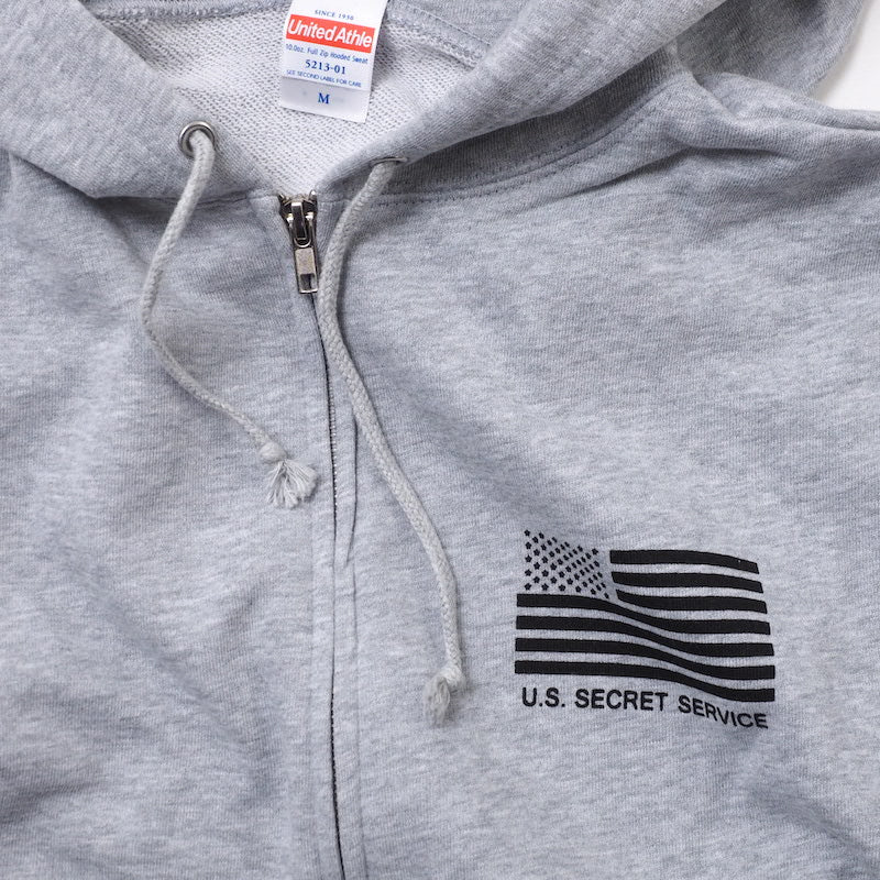 【クリアランスSALE】Military Style（ミリタリースタイル）U.S. SECRET SERVICE POLICE ZIP PARKA シークレットサービス ポリス フルジップ パーカー 10オンス [2色]