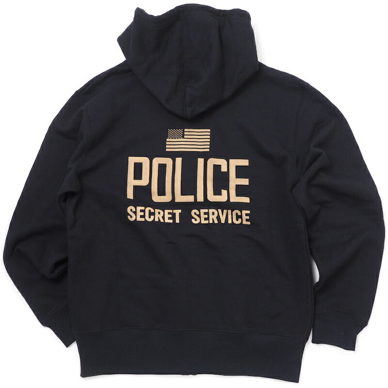 【クリアランスSALE】Military Style（ミリタリースタイル）U.S. SECRET SERVICE POLICE ZIP PARKA シークレットサービス ポリス フルジップ パーカー 10オンス [2色]