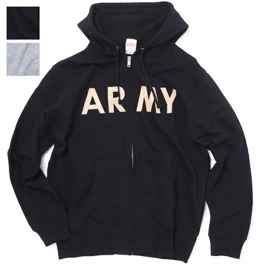 Military Style（ミリタリースタイル）ARMY フルジップ パーカー 10oz [2色]