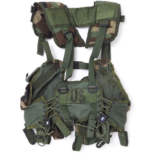 US（米軍放出品）Enhanced Load Bearing Vest Woodland [後期型ロード 