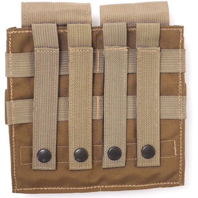 US（米軍放出品）Specter Gear Double Universal Rifle Carbine SMG Mag Pouch [Khaki/Coyote][汎用ダブルマガジンポーチ]【レターパックプラス対応】