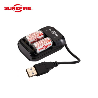 SUREFIRE SFLFP123-KIT RECHARGEABLE BATTERIES [2 pack of batteries + charger]