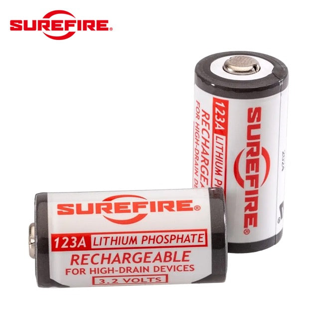 SUREFIRE SFLFP123-KIT RECHARGEABLE BATTERIES [2 pack of batteries + charger]