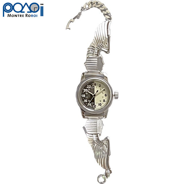 MRC WATCH CO. (Montrerolloi) TYPE A-17A 24H PILOT WING NIGHT &amp; DAY Pilot Wing Bracelet Watch 24 Hour Display [Quartz] [WW2 REPLICA] [Nakata Shoten]