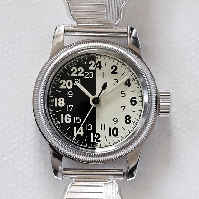 MRC WATCH CO. (Montrerolloi) TYPE A-17A 24H PILOT WING NIGHT &amp; DAY Pilot Wing Bracelet Watch 24 Hour Display [Quartz] [WW2 REPLICA] [Nakata Shoten]
