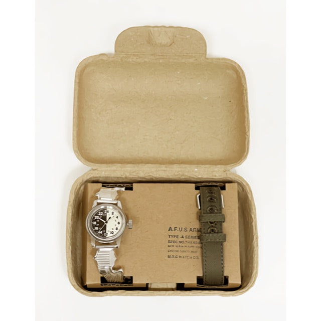 MRC WATCH CO. (Montrerolloi) TYPE A-17A 24H PILOT WING NIGHT &amp; DAY Pilot Wing Bracelet Watch 24 Hour Display [Quartz] [WW2 REPLICA] [Nakata Shoten]