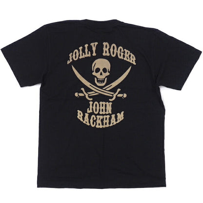 Military Style JOHN RACKHAM JOLLY ROGER JOHN RACKHAM JOLLY ROGER John RACKHAM Jolly Roger Short Sleeve T-shirt [4 colors] [Letter Pack Plus compatible]