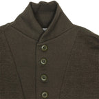 US (US military release product) 5 Button Sweater 5 Button Sweater Acrylic OD [Classic Style Military Sweater]