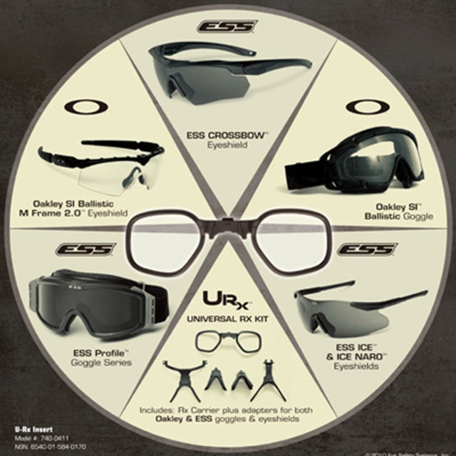 ESS（イーエスエス）OAKLEY（オークリー）Universal Rx Insert System ユニバーサルアールエックスインサート [URX Insert]【レターパックプラス対応】