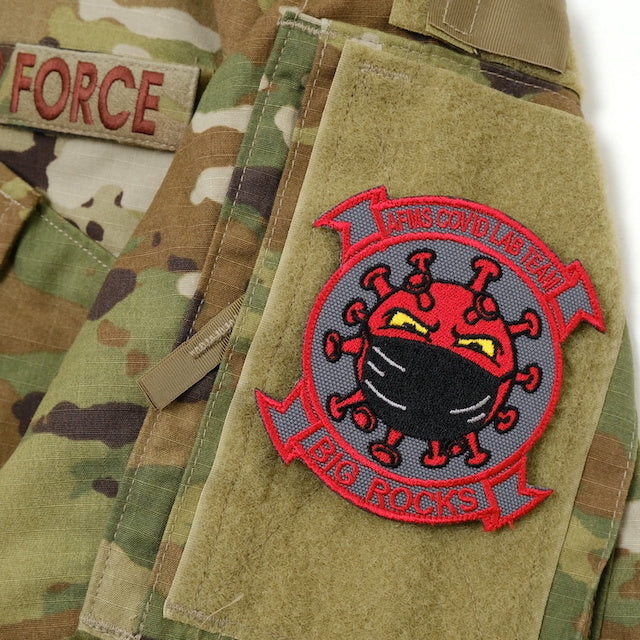 Military Patch AFMS COVID LAB TEAM BIG ROCKS [With hook] [Compatible with Letter Pack Plus] [Compatible with Letter Pack Light]