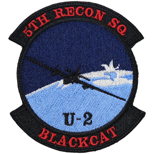 Military Patch（ミリタリーパッチ）5TH RECON SQ U-2 BLACKCAT [フック付き]【レターパックプラス対応】【レターパックライト対応】