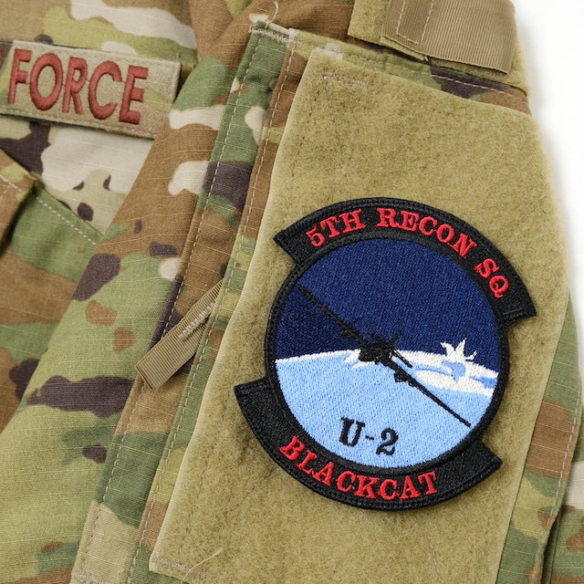 Military Patch（ミリタリーパッチ）5TH RECON SQ U-2 BLACKCAT [フック付き]【レターパックプラス対応】【レターパックライト対応】