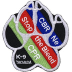 Military Patch（ミリタリーパッチ）K-9 フットプリント CBRNe パッチ [フック付き]【レターパックプラス対応】【レターパックライト対応】