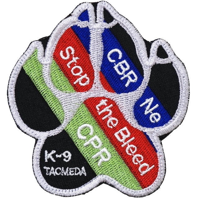 Military Patch（ミリタリーパッチ）K-9 フットプリント CBRNe パッチ [フック付き]【レターパックプラス対応】【レターパックライト対応】