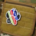 Military Patch（ミリタリーパッチ）K-9 フットプリント CBRNe パッチ [フック付き]【レターパックプラス対応】【レターパックライト対応】
