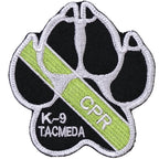 Military Patch（ミリタリーパッチ）K-9 フットプリント CPR パッチ [フック付き]【レターパックプラス対応】【レターパックライト対応】