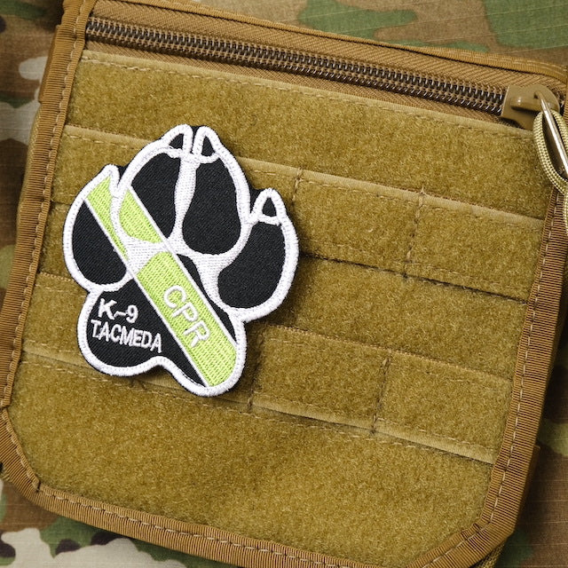 Military Patch（ミリタリーパッチ）K-9 フットプリント CPR パッチ [フック付き]【レターパックプラス対応】【レターパックライト対応】