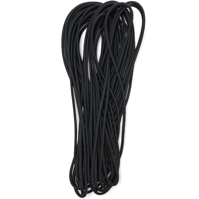 Military（ミリタリー）550 パラコード タイプ3 Black [50ft 15m][550 Paracord Type III 550 Cord]【レターパックプラス対応】【レターパックライト対応】
