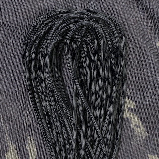 Military（ミリタリー）550 パラコード タイプ3 Black [50ft 15m][550 Paracord Type III 550 Cord]【レターパックプラス対応】【レターパックライト対応】