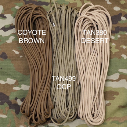 Military 550 Paracord Type III Coyote Brown [50ft 15m] [550 Paracord Type III 550 Cord] [Letter Pack Plus compatible] [Letter Pack Light compatible]
