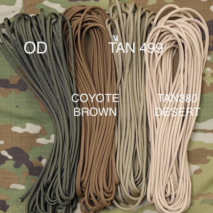 Military 550 Paracord Type 3 OD [50ft 15m] [550 Paracord Type III 550 Cord] [Letter Pack Plus compatible] [Letter Pack Light compatible]