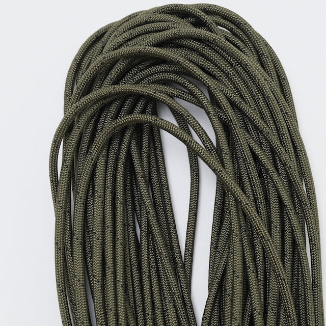 Military（ミリタリー）550 パラコード タイプ3 OD/Black Flecks [50ft 15m][550 Paracord Type III 550 Cord]【レターパックプラス対応】【レターパックライト対応】