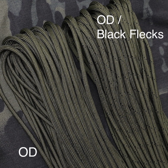 Military 550 Paracord Type 3 OD/Black Flecks [50ft 15m][550 Paracord Type III 550 Cord] [Letter Pack Plus Compatible] [Letter Pack Light Compatible]