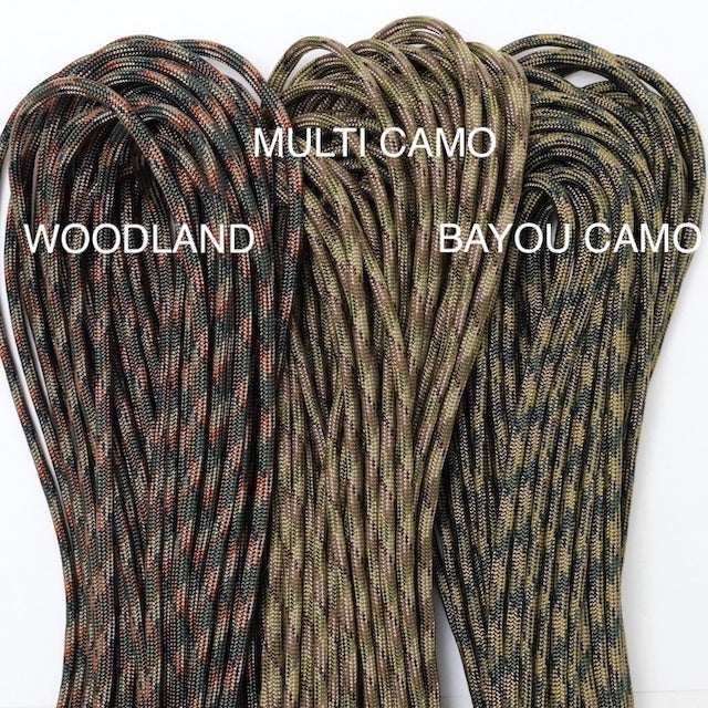 Military 550 Paracord Type 3 Multi Camo [50ft 15m] [550 Paracord Type III 550 Cord] [Letter Pack Plus compatible] [Letter Pack Light compatible]