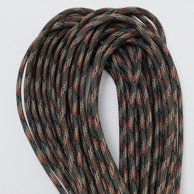 Military（ミリタリー）550 パラコード タイプ3 Woodland [50ft 15m][550 Paracord Type III 550 Cord]【レターパックプラス対応】【レターパックライト対応】