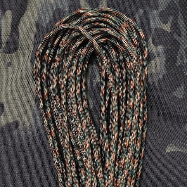 Military（ミリタリー）550 パラコード タイプ3 Woodland [50ft 15m][550 Paracord Type III 550 Cord]【レターパックプラス対応】【レターパックライト対応】
