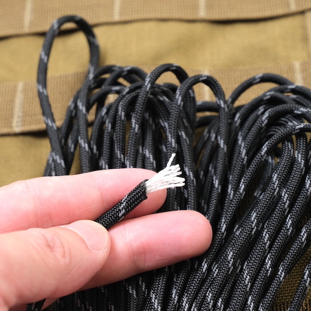 Military 550 Paracord Type 3 OD/Reflective Fleck [50ft 15m] [550 Paracord Type III 550 Cord] [Letter Pack Plus Compatible] [Letter Pack Light Compatible]