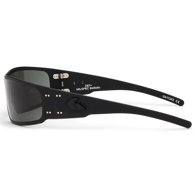 GATORZ ANSI Z87.1+ MILSPEC BALLISTIC MAGNUM ASIANFIT Smoke UV Lens Blackout [GZ-01-002]