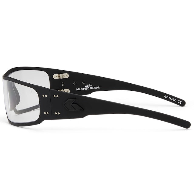 GATORZ ANSI Z87.1+ MILSPEC BALLISTIC MAGNUM ASIANFIT Clear UV Lens Blackout [GZ-01-003]